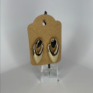 Elegant Gold and Black Earrings